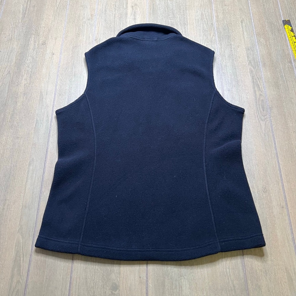 Patagonia Fleece Vest Womens L Black Synchilla Full Zip Sierra Bible Church Logo - Picture 5 of 9